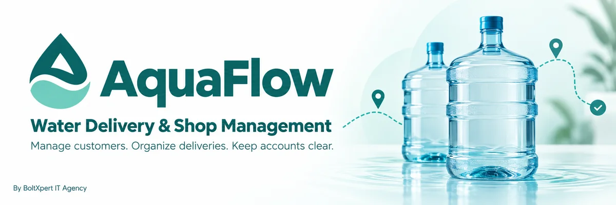 AquaFlow — Water delivery software by BoltXpert