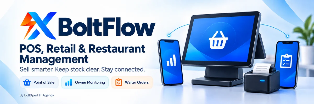 BoltFlow — Retail & restaurants software by BoltXpert