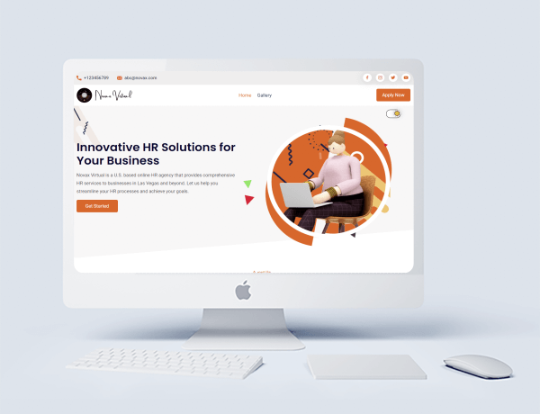 Novax Virtual website project by BoltXpert